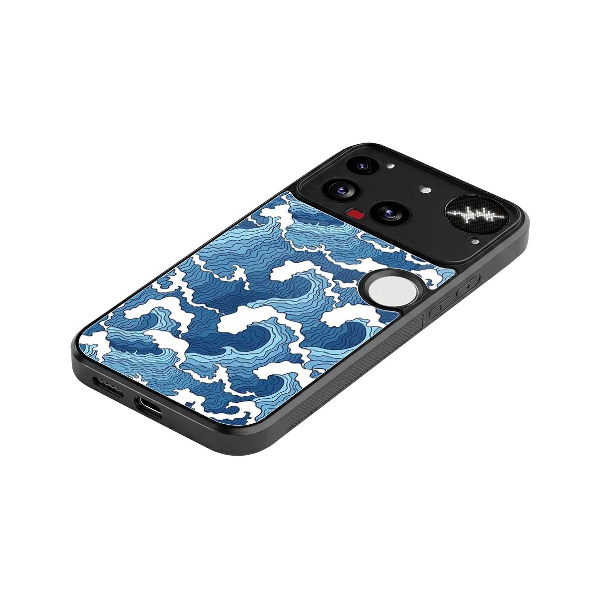 Waves Art stylish phone case for nothing phone 3 | glossy glass and slim fit