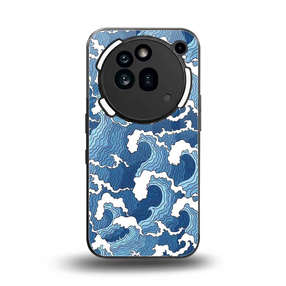Waves Art back phone cover | glass case for nothing phone 3a pro