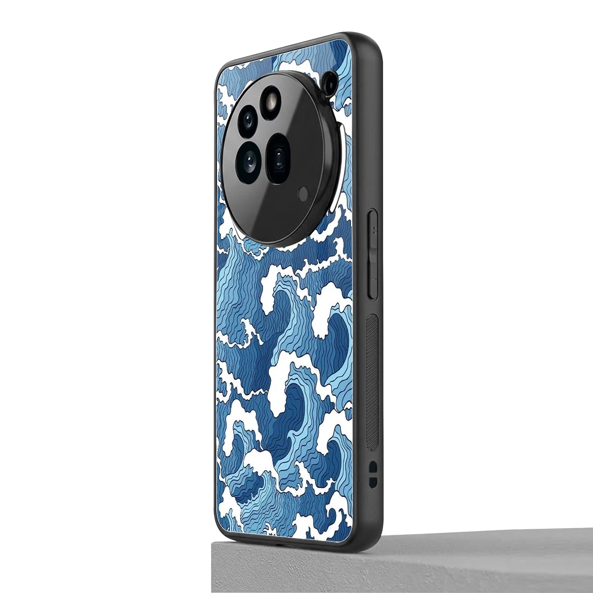 Waves Art nothing phone 3a pro mobile cover | shockproof glass phone case