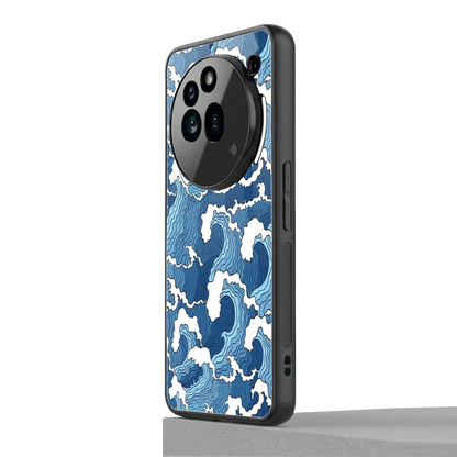 Waves Art nothing phone 3a pro mobile cover | shockproof glass phone case