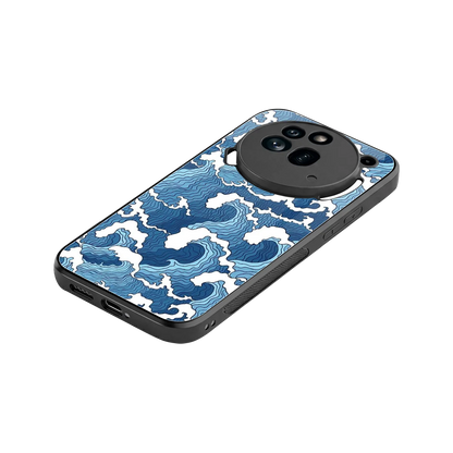 Waves Art stylish phone case for nothing phone 3a pro | glossy glass and slim fit