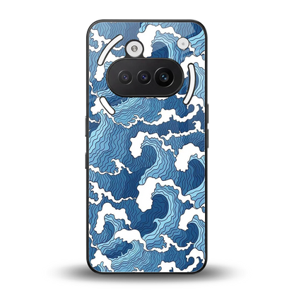 Waves Art back phone cover | glass case for nothing phone 3a