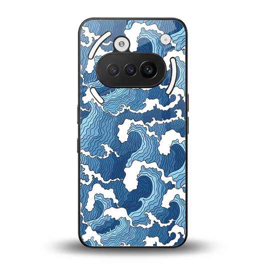 Waves Art back phone cover | glass case for nothing phone 3a