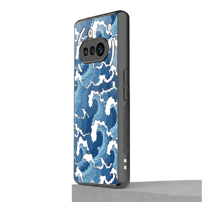 Waves Art nothing phone 3a mobile cover | shockproof glass phone case