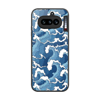 Waves Art back phone cover | glass case for nothing phone 4a