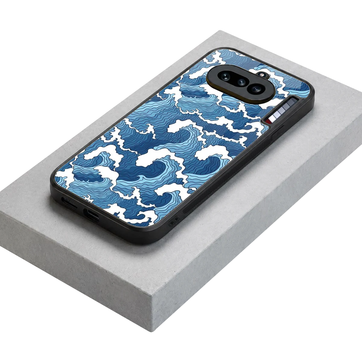 Waves Art stylish phone case for nothing phone 4a | glossy glass and slim fit