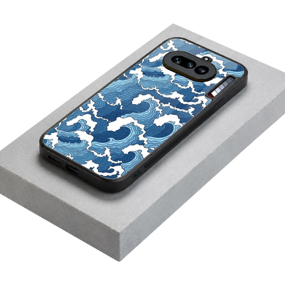 Waves Art stylish phone case for nothing phone 4a | glossy glass and slim fit