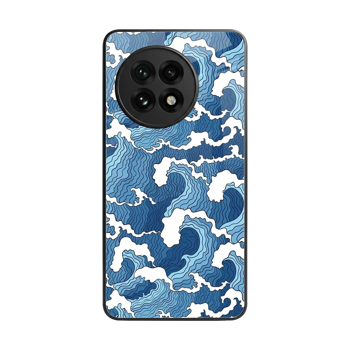 Waves Art back phone cover | glass case for oneplus 13r