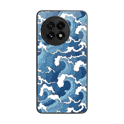 Waves Art back phone cover | glass case for oneplus 13r