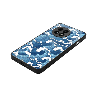 Waves Art stylish phone case for oneplus 13r | glossy glass and slim fit