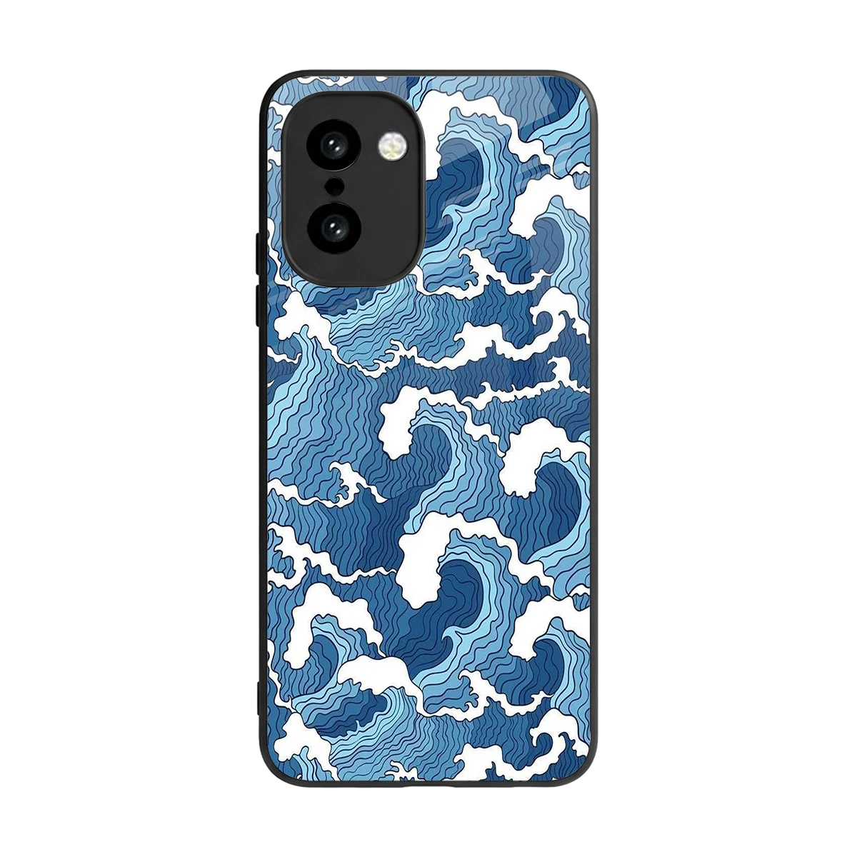 Waves Art back phone cover | glass case for oneplus 15r