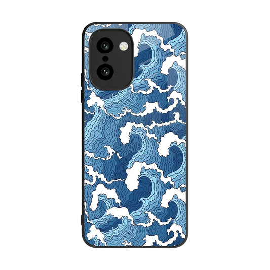 Waves Art back phone cover | glass case for oneplus 15r