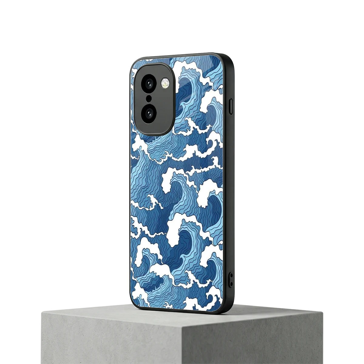 Waves Art oneplus 15r mobile cover | shockproof glass phone case