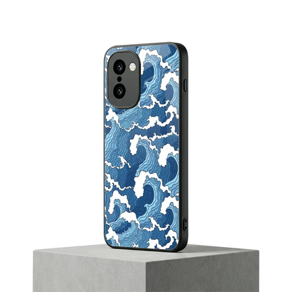 Waves Art oneplus 15r mobile cover | shockproof glass phone case