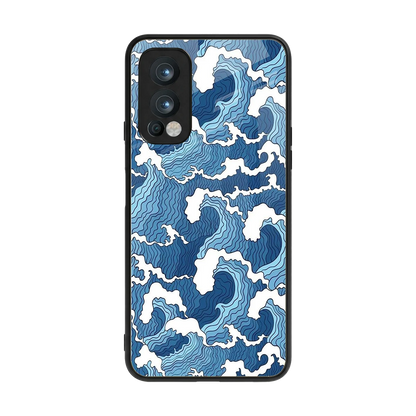 Waves Art back phone cover | glass case for oneplus nord 2