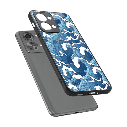 Waves Art sleek oneplus nord 2t cover with tempered glass back and TPU edges