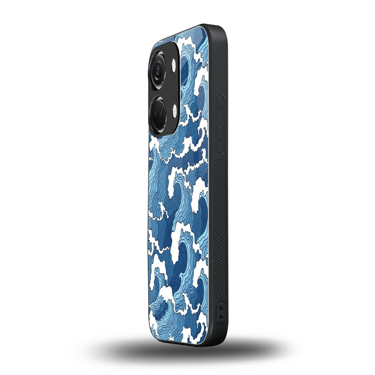 Waves Art oneplus nord 3 mobile cover | shockproof glass phone case