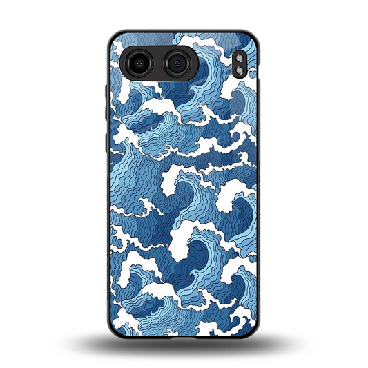 Waves Art back phone cover | glass case for oneplus nord 4