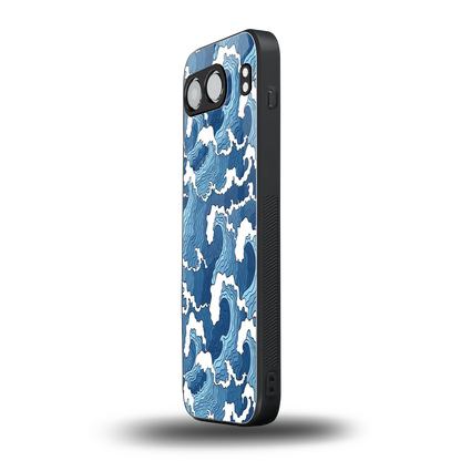 Waves Art oneplus nord 4 mobile cover | shockproof glass phone case