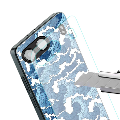 Waves Art stylish phone case for oneplus nord 4 | glossy glass and slim fit