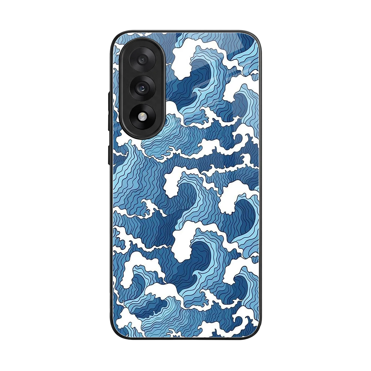 Waves Art back phone cover | glass case for oneplus nord 5