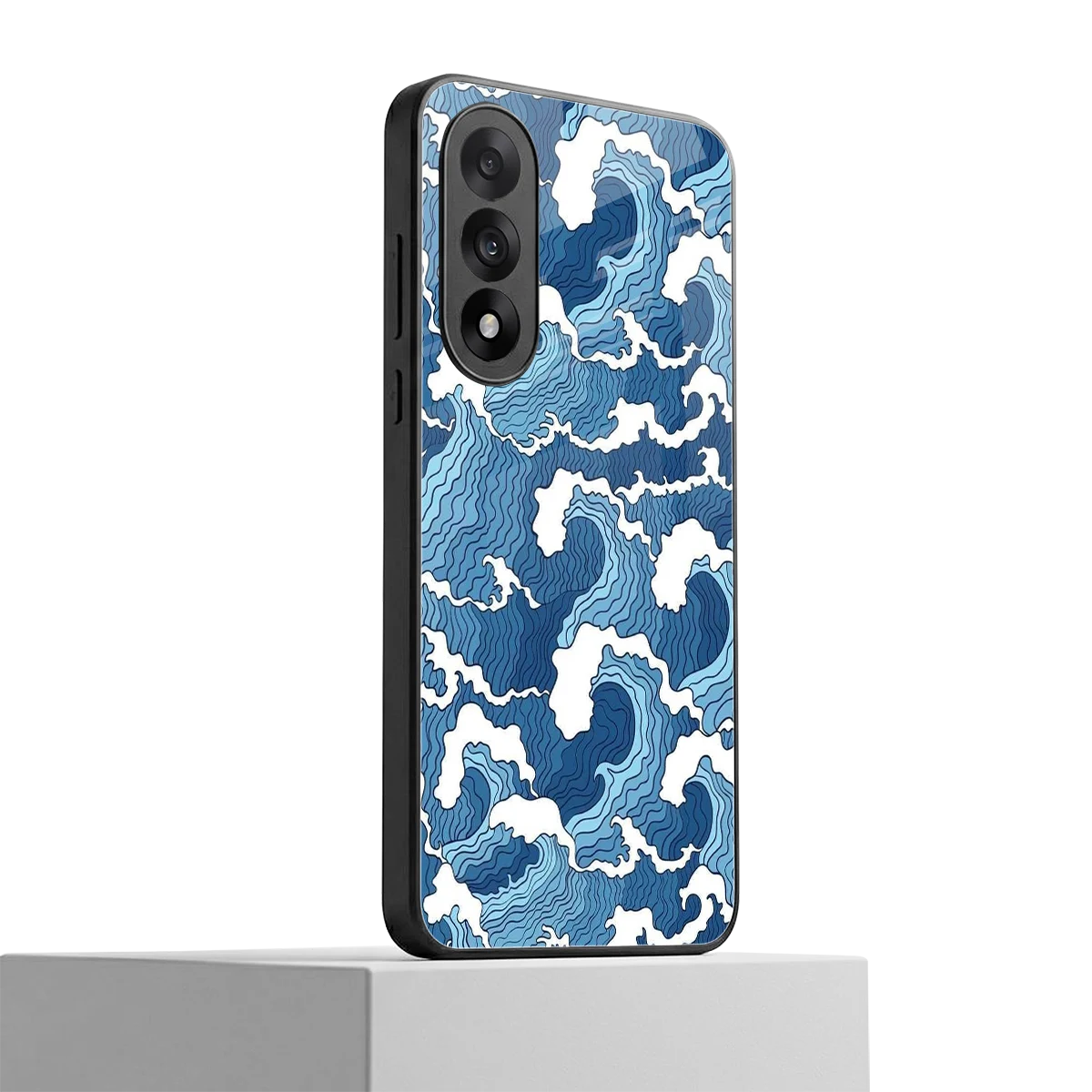 Waves Art oneplus nord 5 mobile cover | shockproof glass phone case