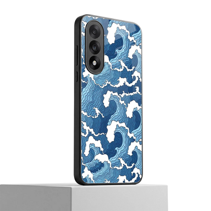 Waves Art oneplus nord 5 mobile cover | shockproof glass phone case