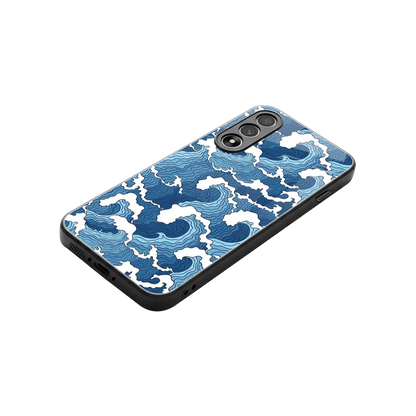 Waves Art stylish phone case for oneplus nord 5 | glossy glass and slim fit