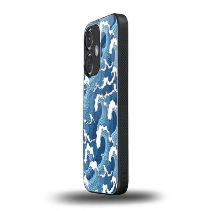 Waves Art oneplus nord ce 3 mobile cover | shockproof glass phone case