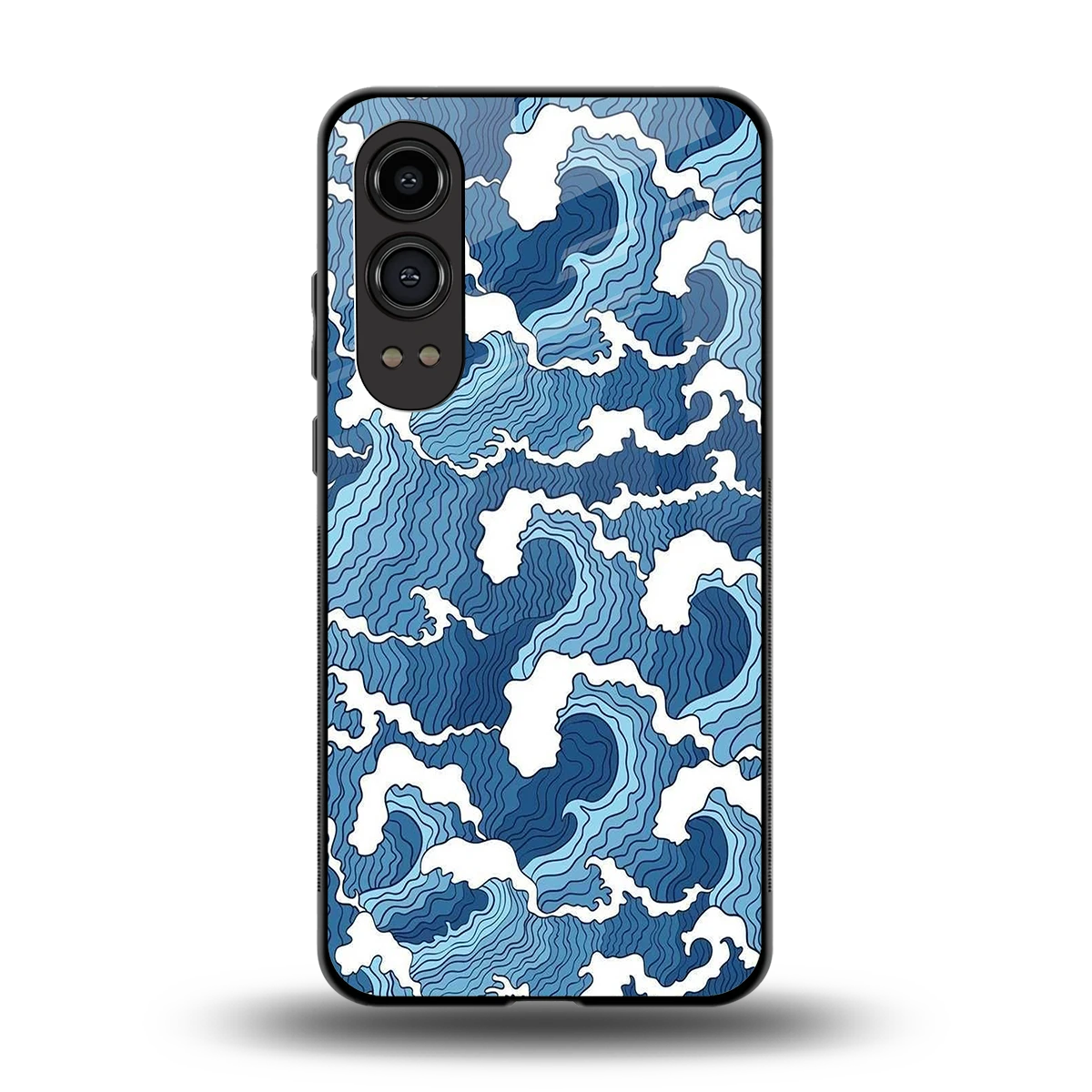 Waves Art back phone cover | glass case for oneplus nord ce 4 lite