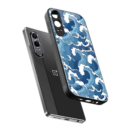 Waves Art sleek oneplus nord ce 4 lite cover with tempered glass back and TPU edges