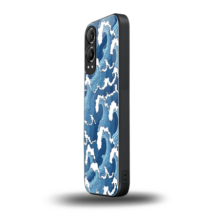 Waves Art oneplus nord ce 4 lite mobile cover | shockproof glass phone case