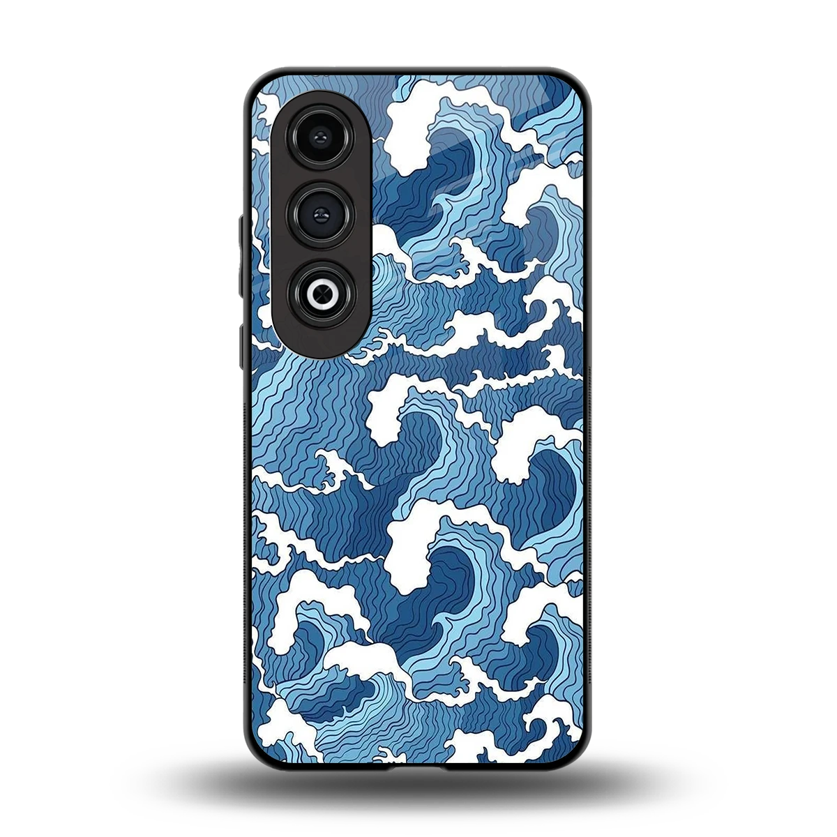 Waves Art back phone cover | glass case for oneplus nord ce 4