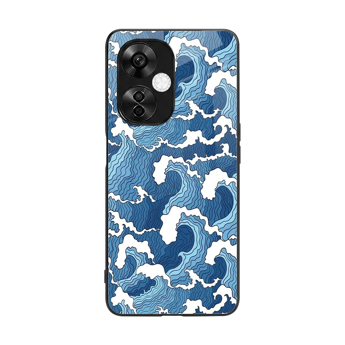 Waves Art back phone cover | glass case for oneplus nord ce 3 lite