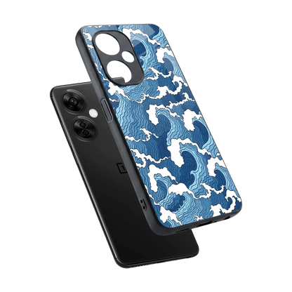 Waves Art sleek oneplus nord ce 3 lite cover with tempered glass back and TPU edges