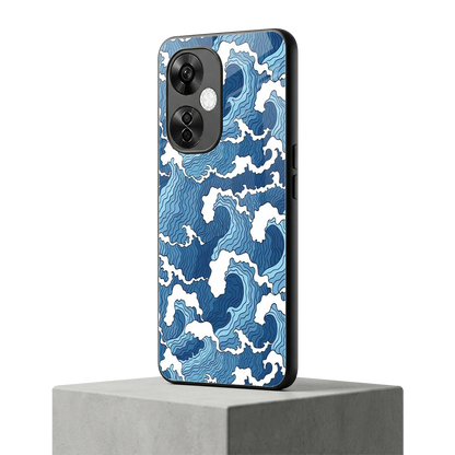 Waves Art oneplus nord ce 3 lite mobile cover | shockproof glass phone case