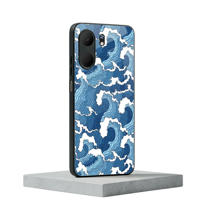 Waves Art oppo a5x 5g mobile cover | shockproof glass phone case