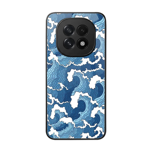 Waves Art back phone cover | glass case for oppo f29 5g