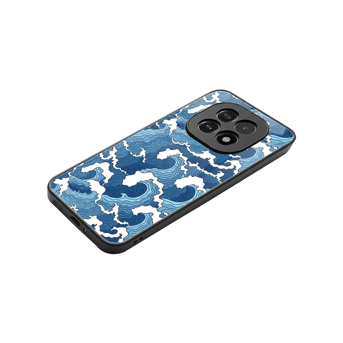 Waves Art stylish phone case for oppo f29 5g | glossy glass and slim fit