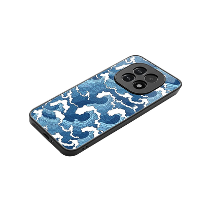 Waves Art stylish phone case for oppo f29 5g | glossy glass and slim fit