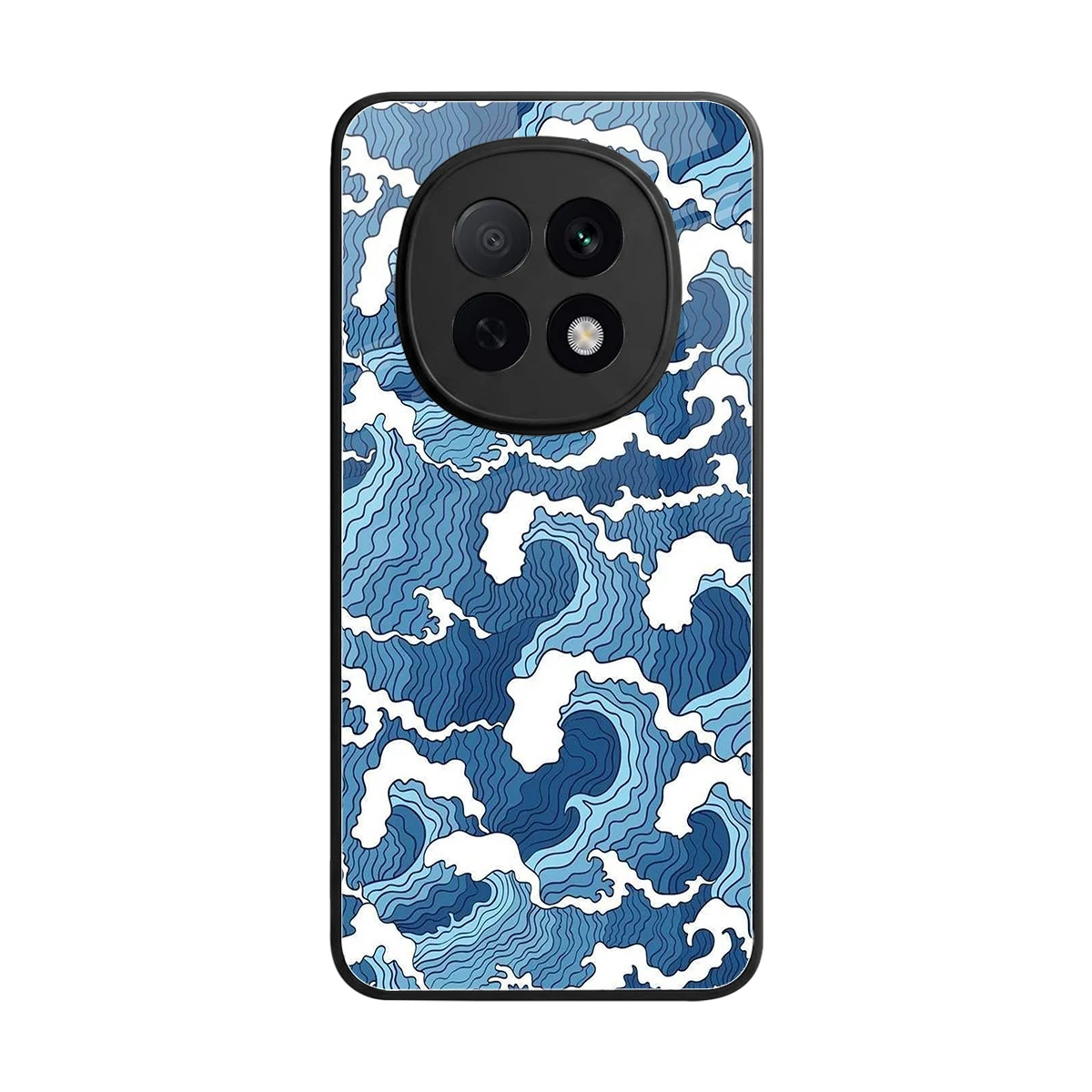 Waves Art back phone cover | glass case for oppo f29 pro 5g