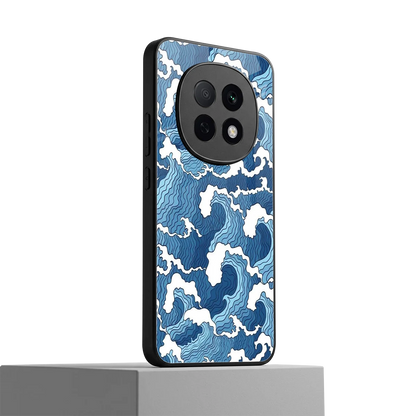 Waves Art oppo f29 pro 5g mobile cover | shockproof glass phone case