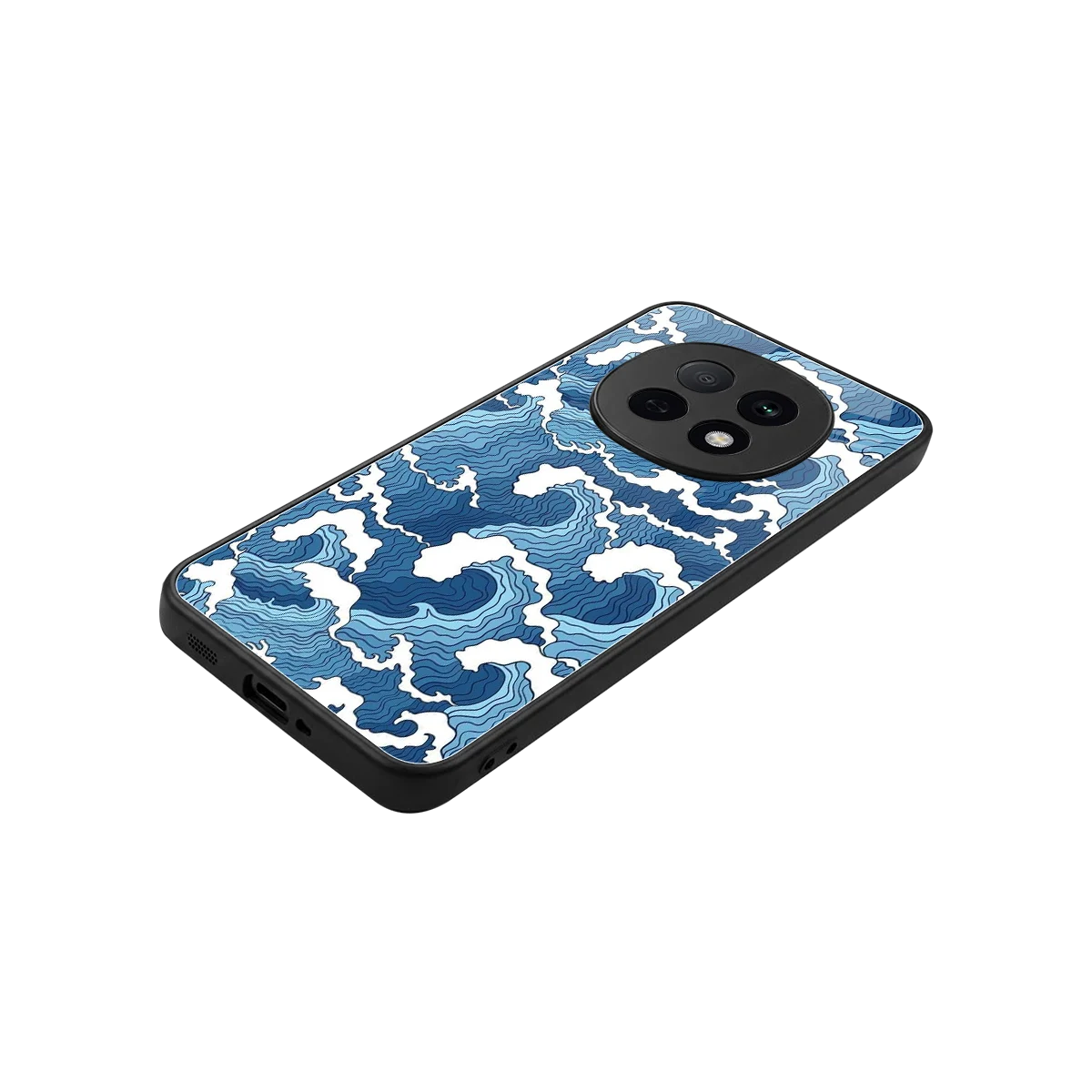 Waves Art stylish phone case for oppo f29 pro 5g | glossy glass and slim fit