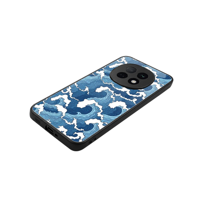 Waves Art stylish phone case for oppo f29 pro 5g | glossy glass and slim fit