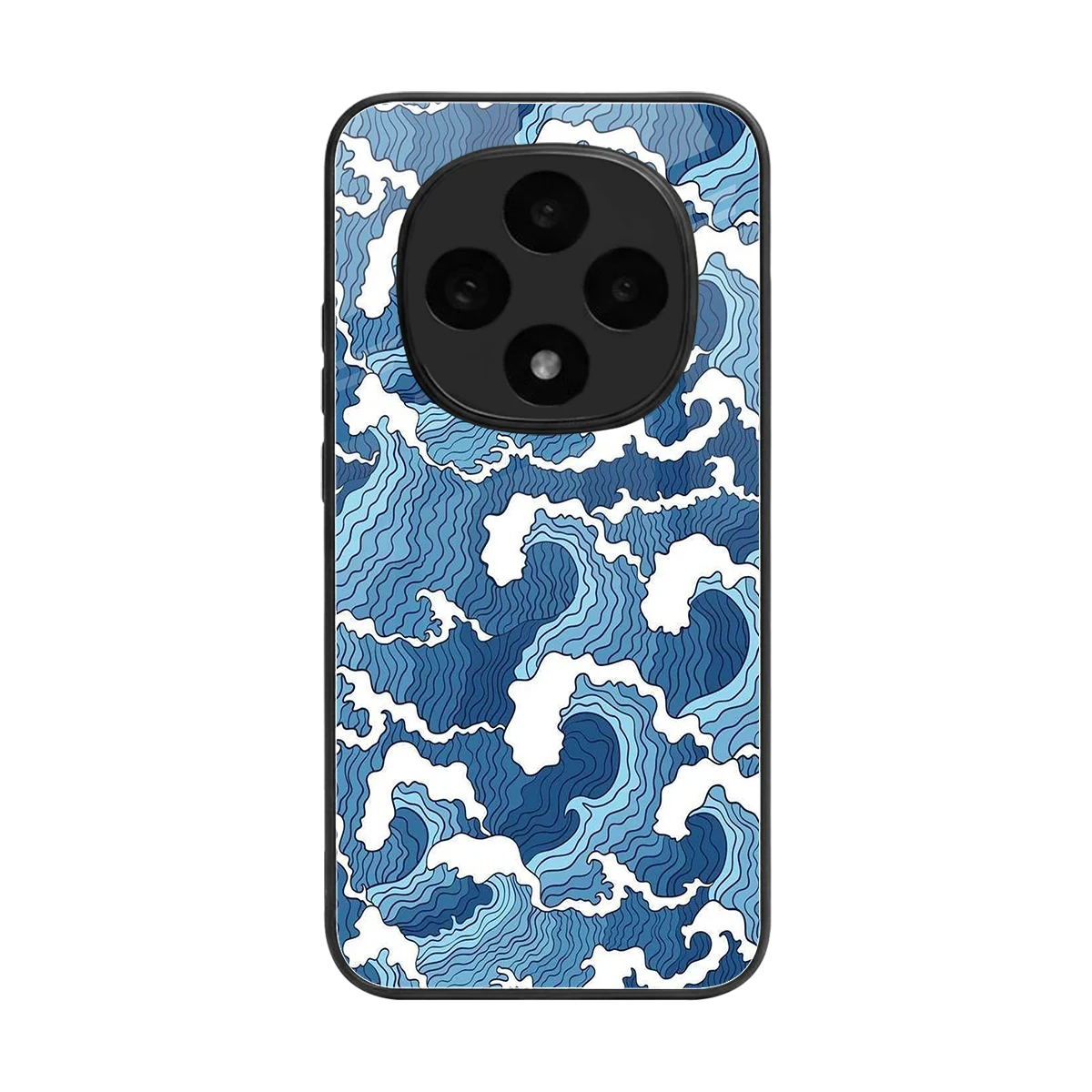 Waves Art back phone cover | glass case for oppo f31 pro 5g