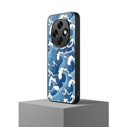 Waves Art oppo f31 pro 5g mobile cover | shockproof glass phone case