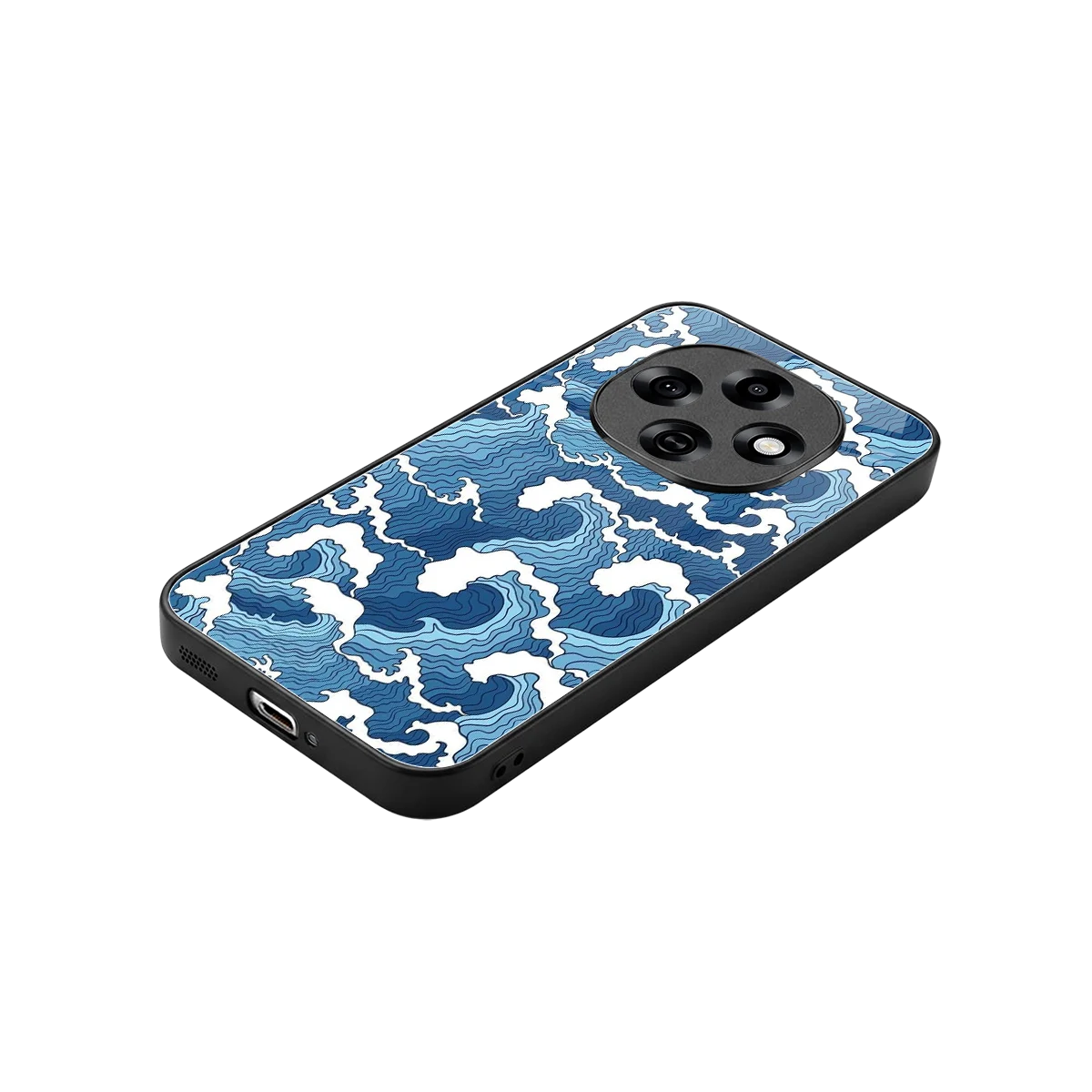 Waves Art stylish phone case for oppo f31 pro 5g | glossy glass and slim fit