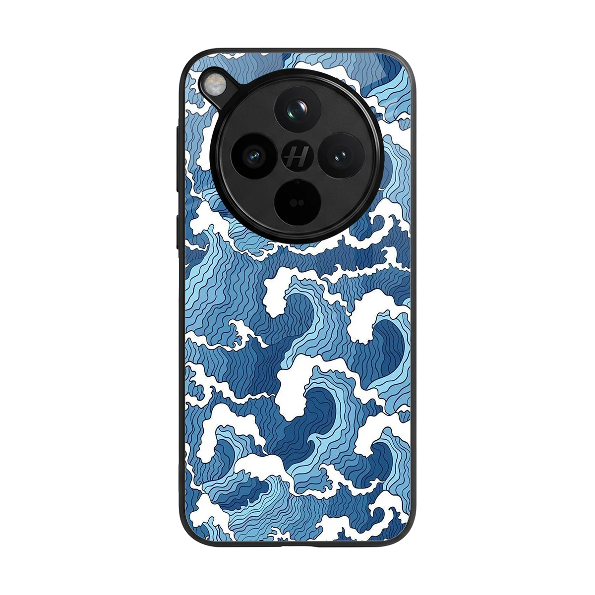 Waves Art back phone cover | glass case for oppo find x8