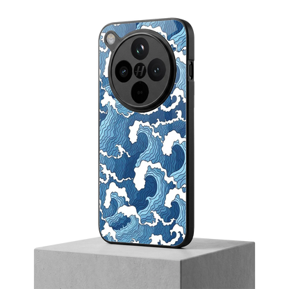Waves Art oppo find x8 mobile cover | shockproof glass phone case