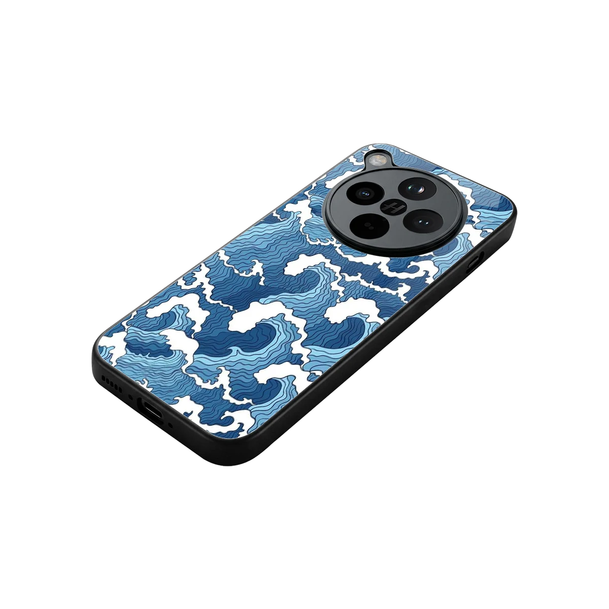Waves Art stylish phone case for oppo find x8 | glossy glass and slim fit